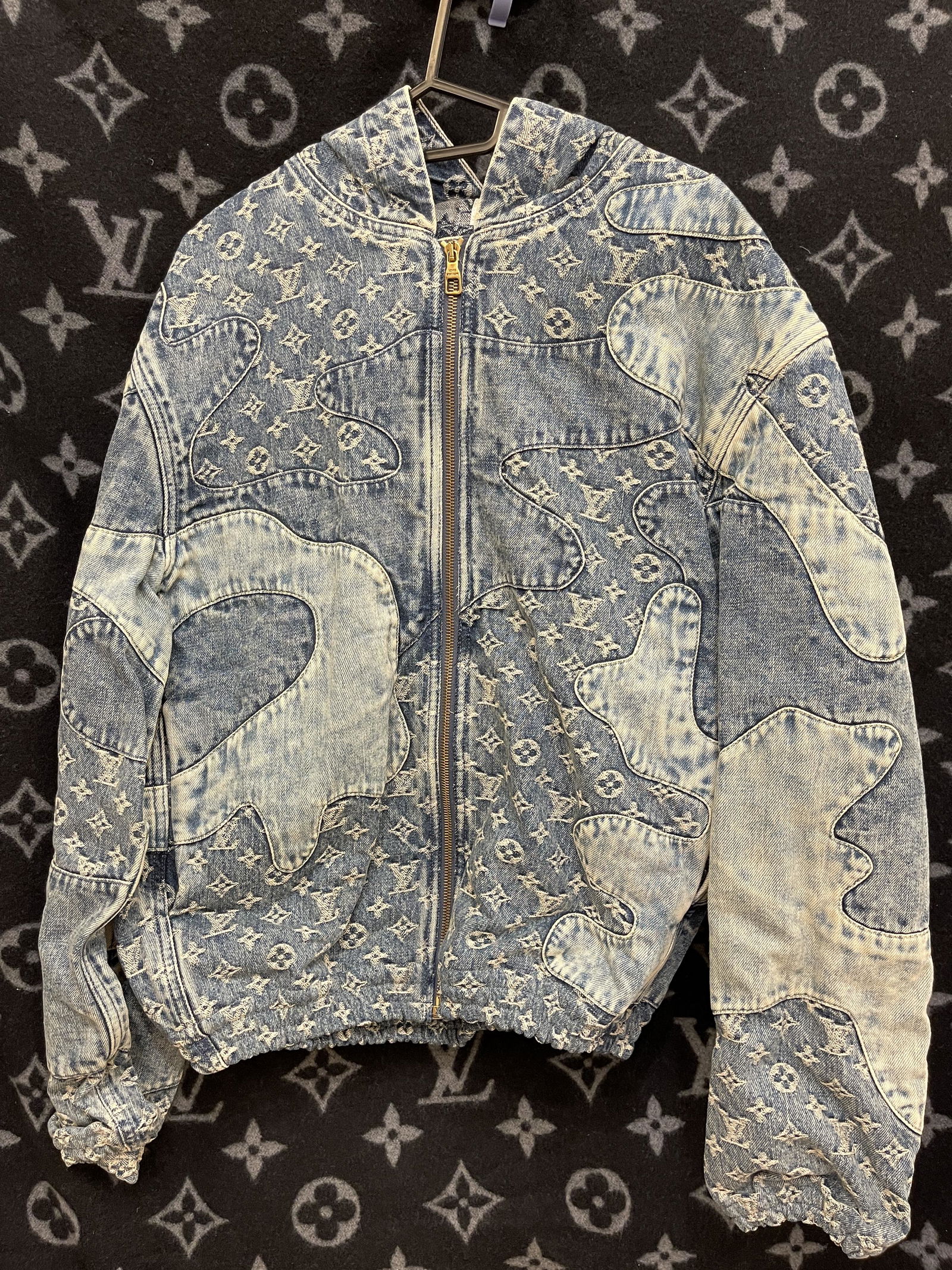 Authentic Louis Vuitton Nba Season 2 Zip Through Denim Denim