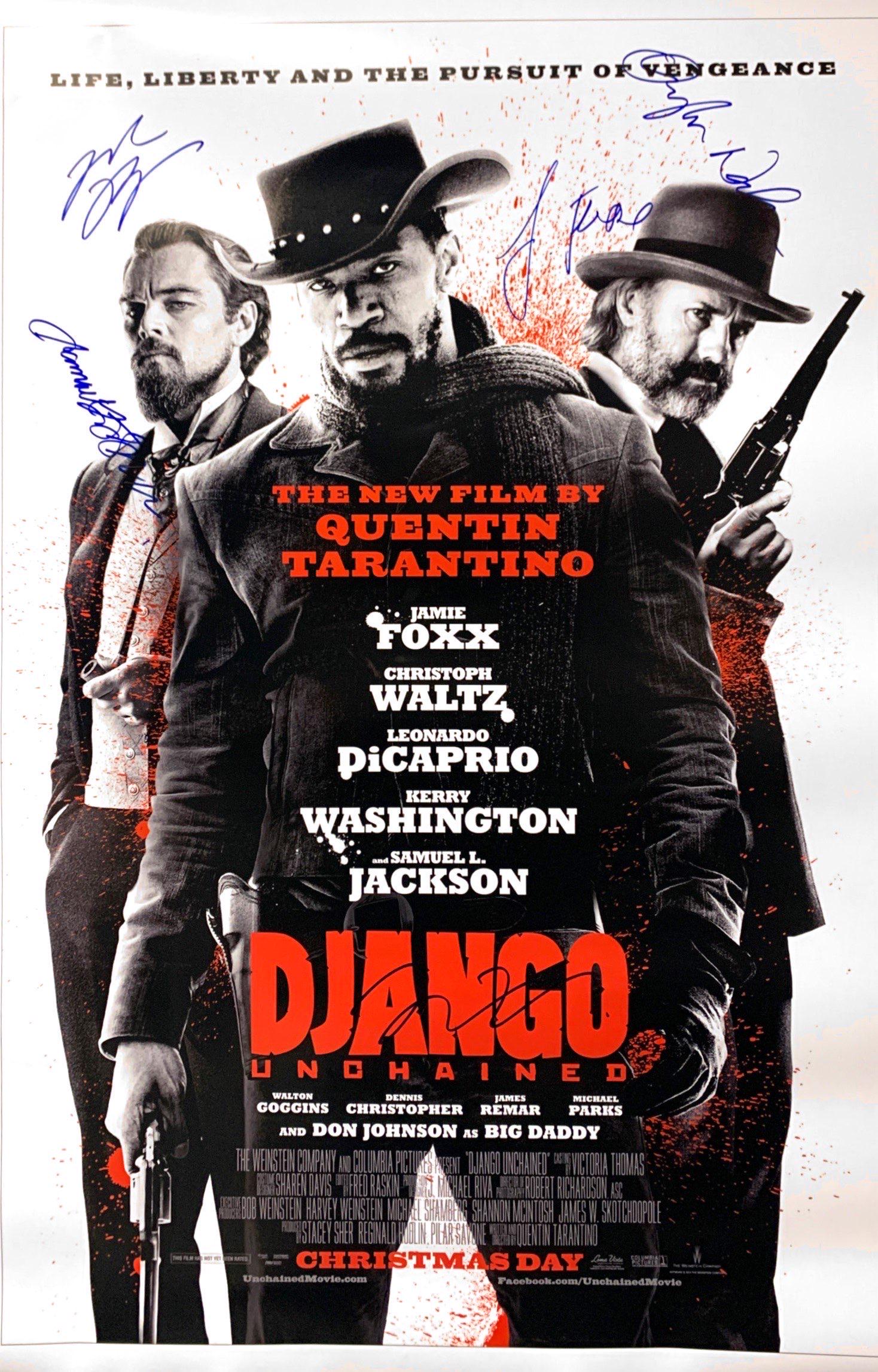 Autographed Django Unchained Poster (1 of 1)
