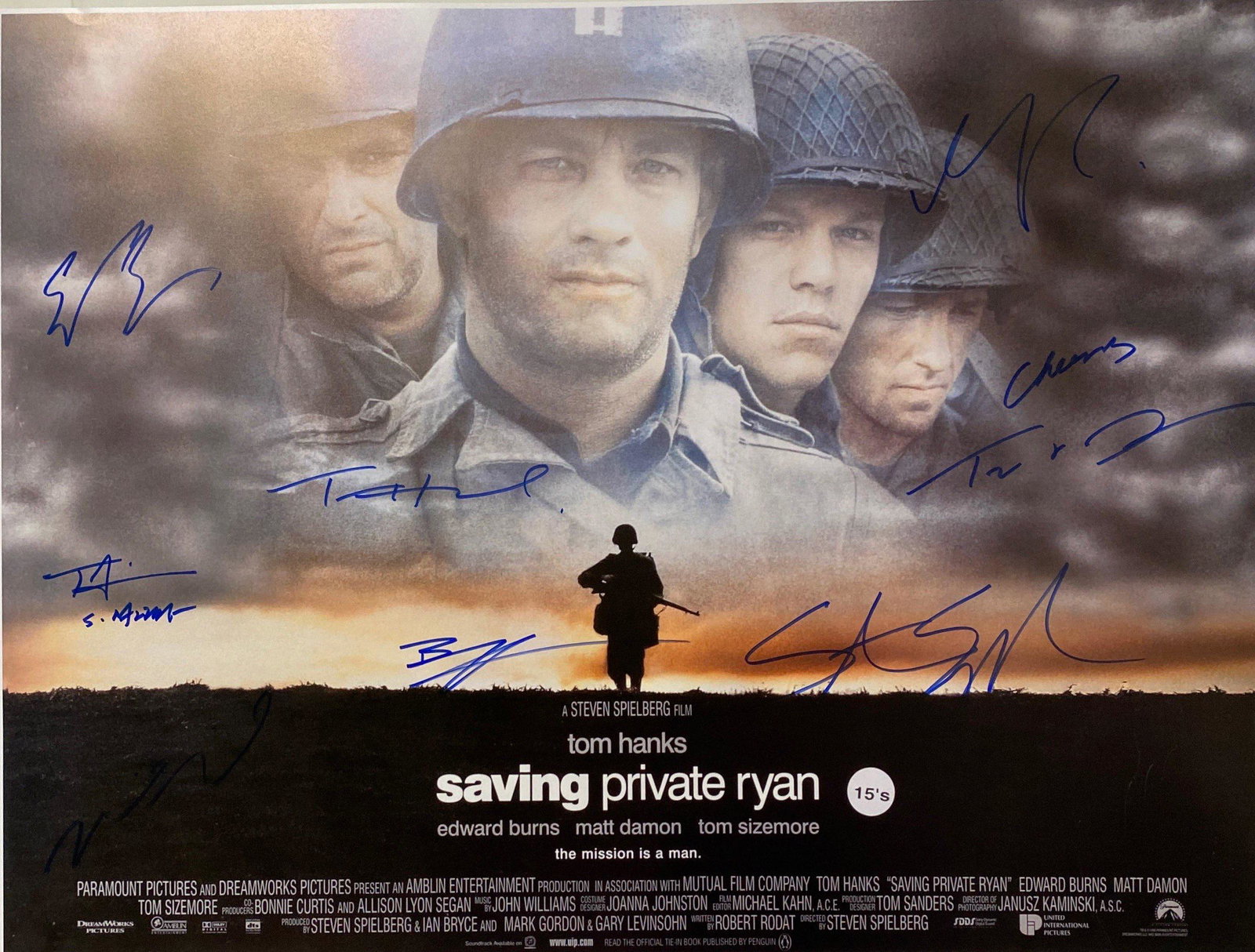 Autographed Saving Private Ryan Poster (1 of 1)