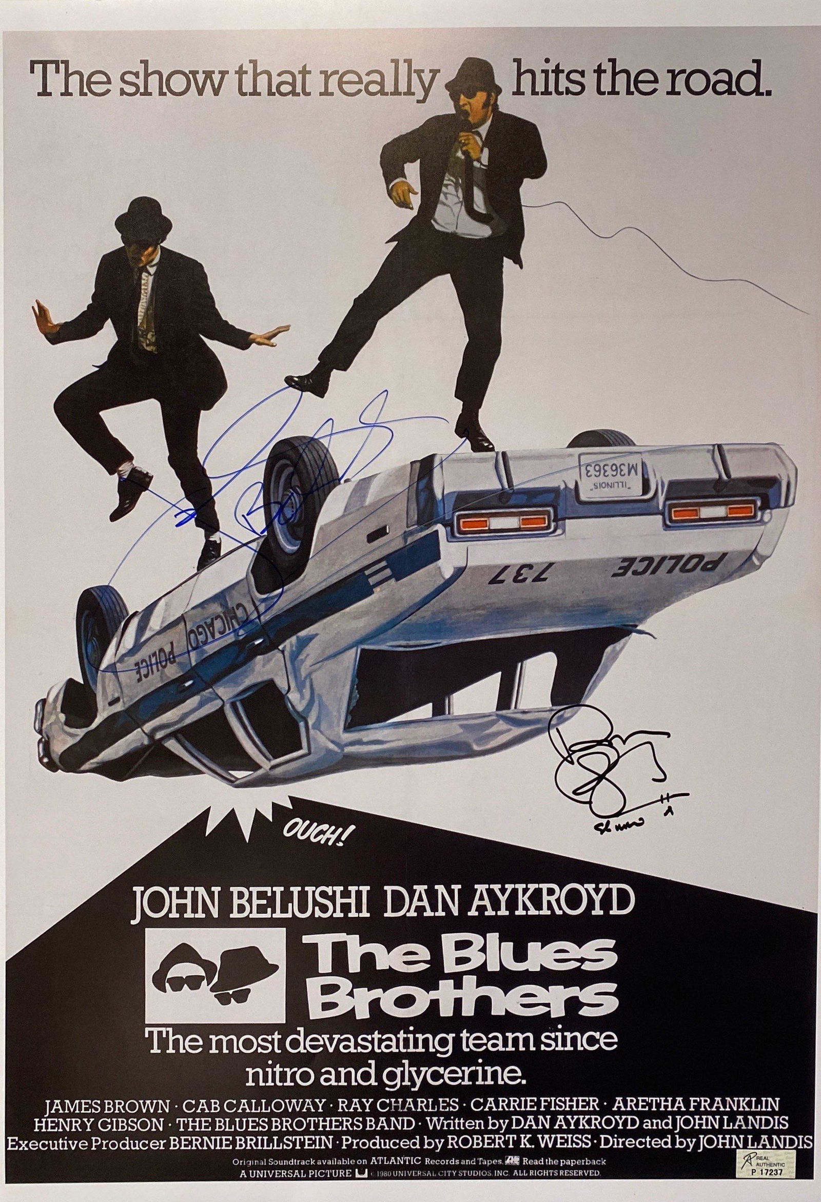 Autographed Blue Brothers Dan Aykroyd Poster (1 of 1)