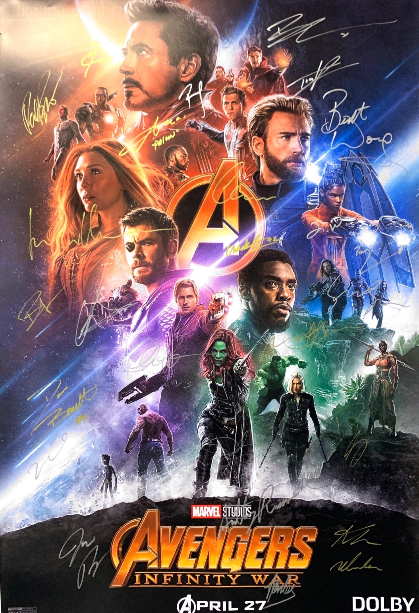 Autographed Avengers Infinity War Poster (1 of 1)