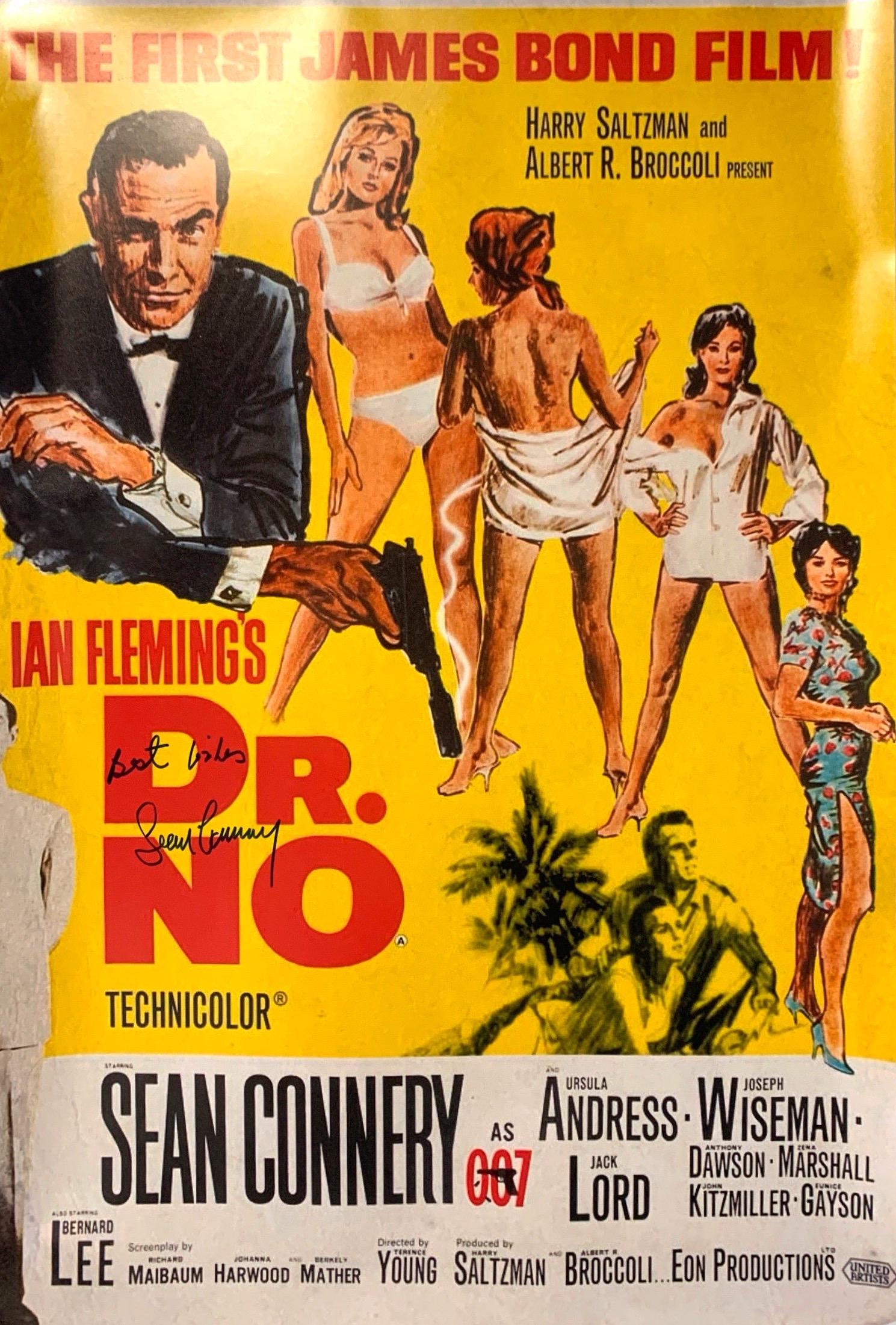 Autographed 007 Dr No Poster (1 of 1)