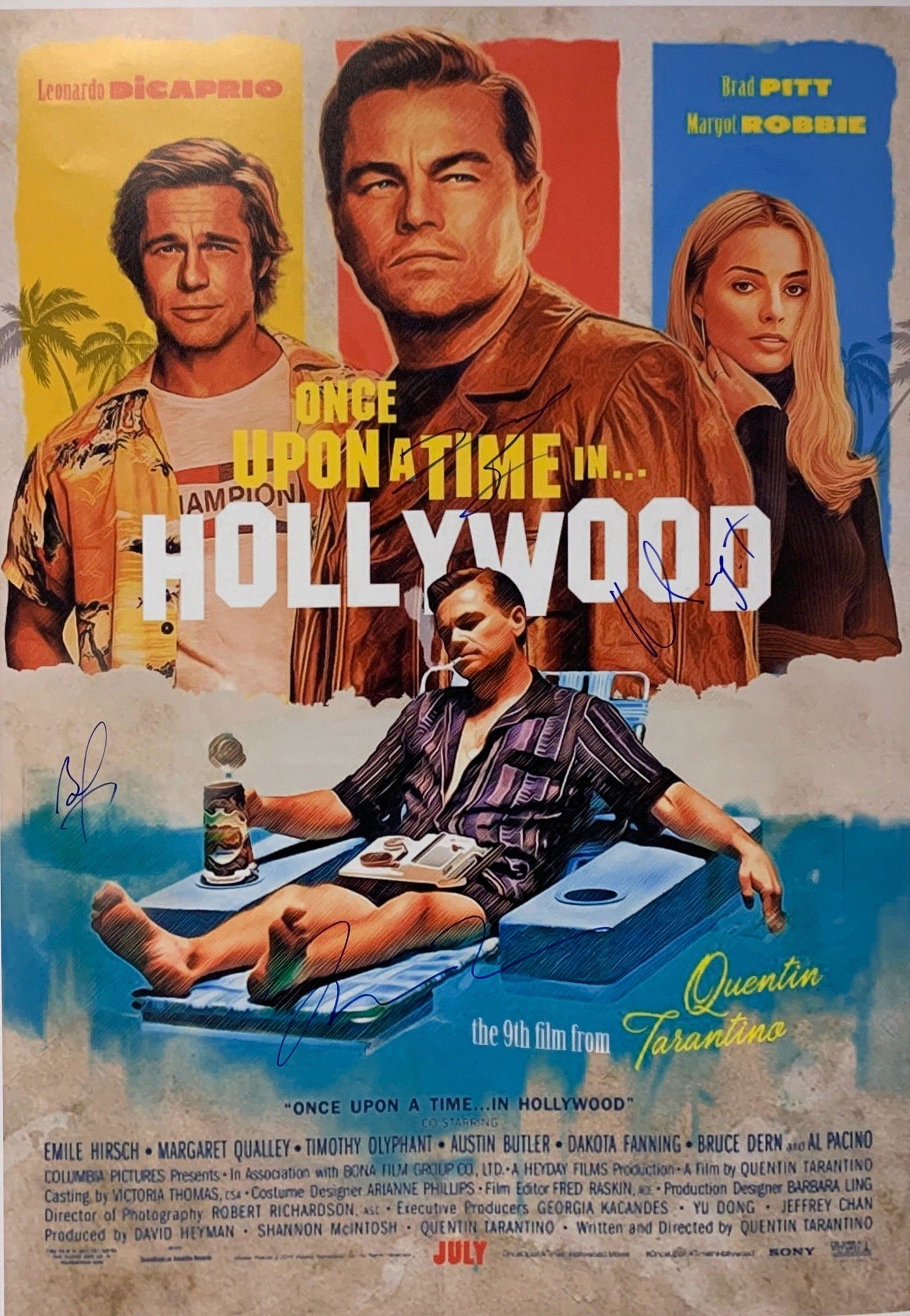 Autographed Once Upon a Time in Hollywood Poster (1 of 1)