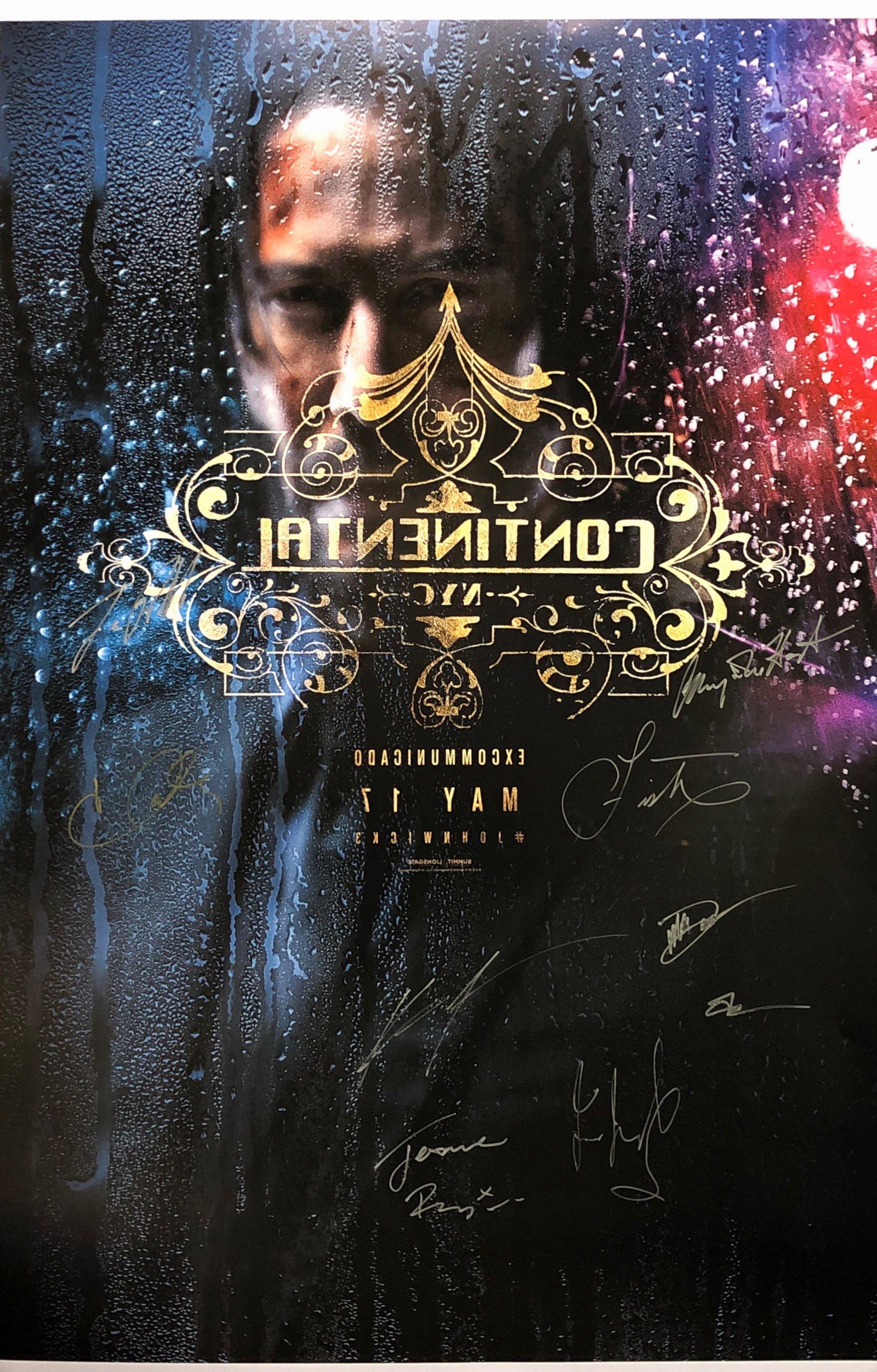 John Wick 3 Poster Keanu Reeves Autographed Autographed (1 of 1)