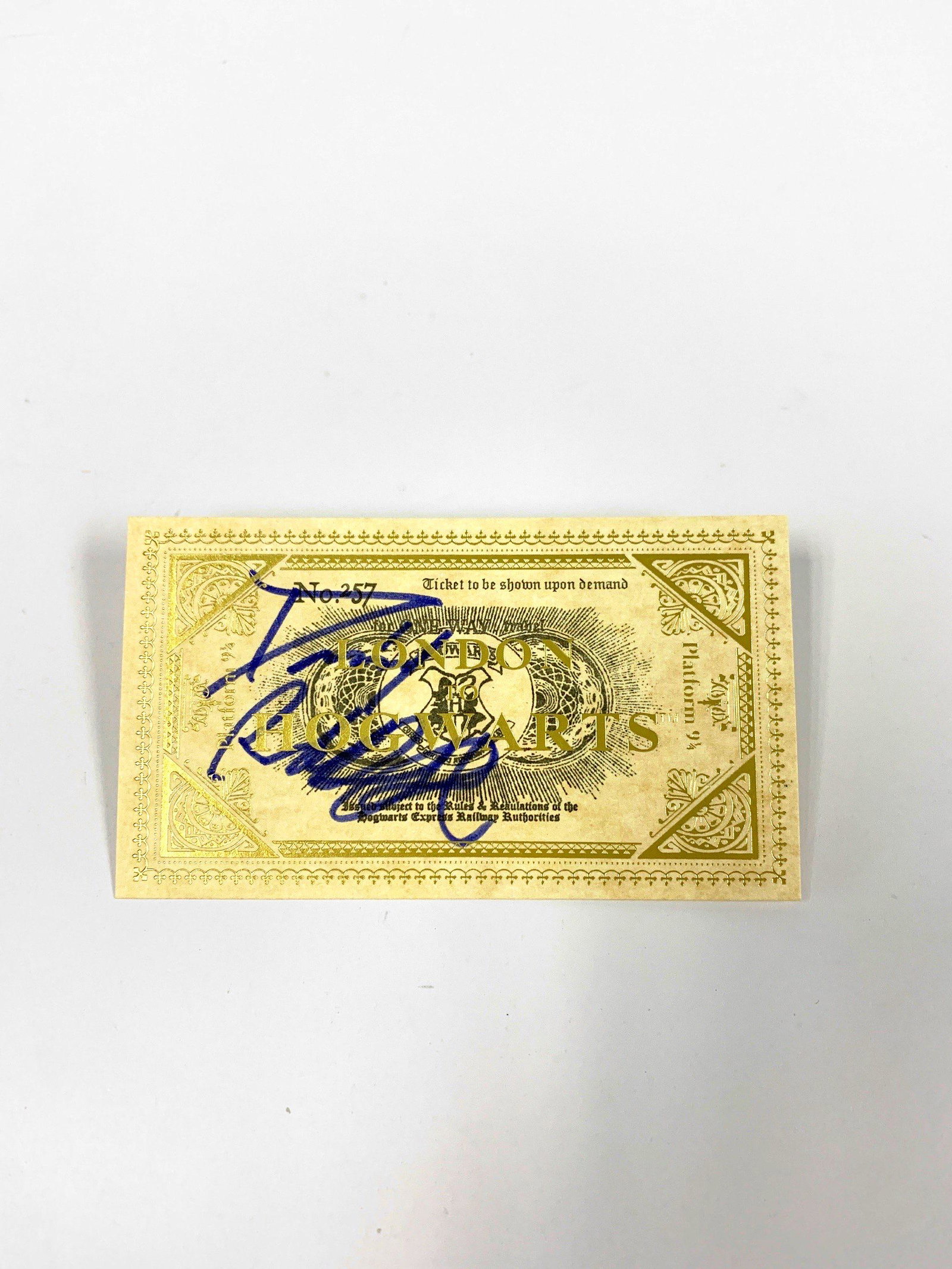 Autograph Signed Harry Potter Train Ticket Daniel: Category: Autograph CollectiblesAutograph By: Daniel RadcliffeExecellent Condition and Certified.We offer combined shipping and ship worldwide.Please read terms and condition regarding to postage fee,