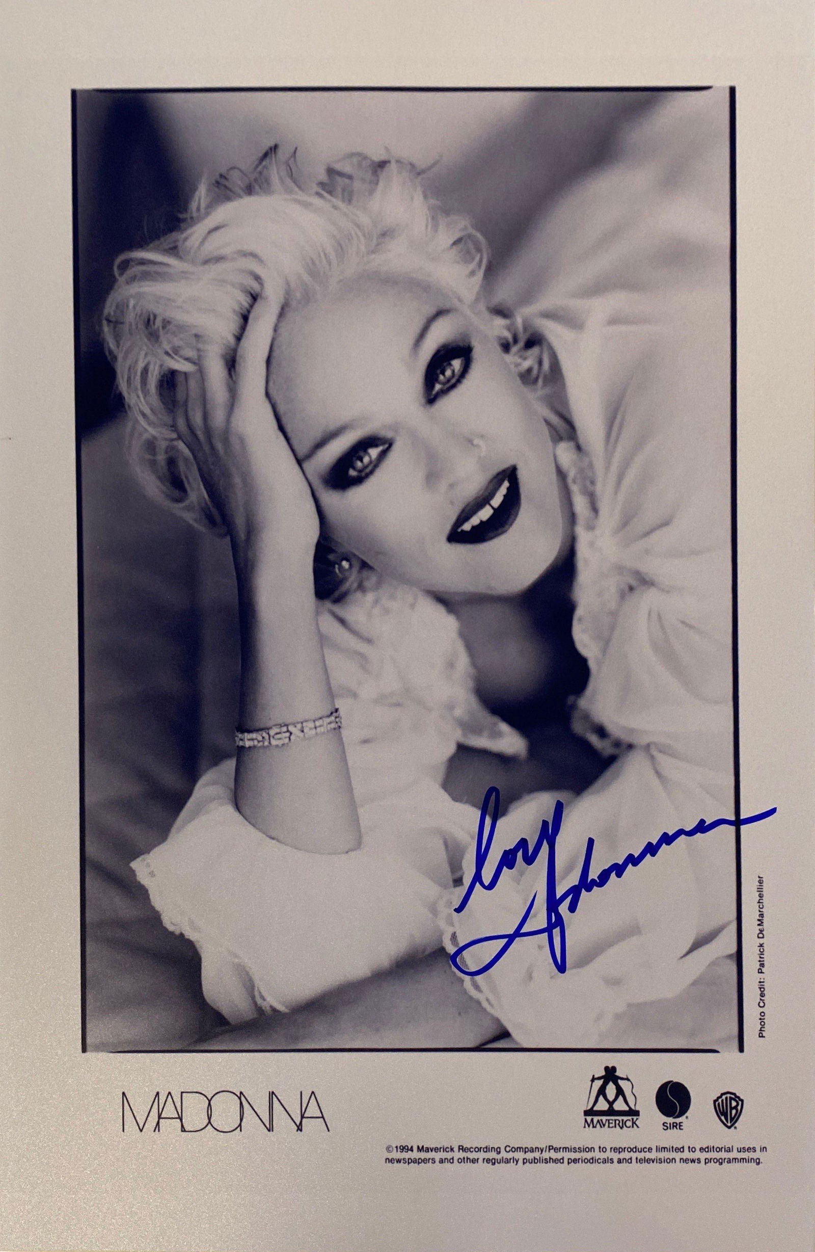 Autograph Signed Madonna Photo (1 of 1)