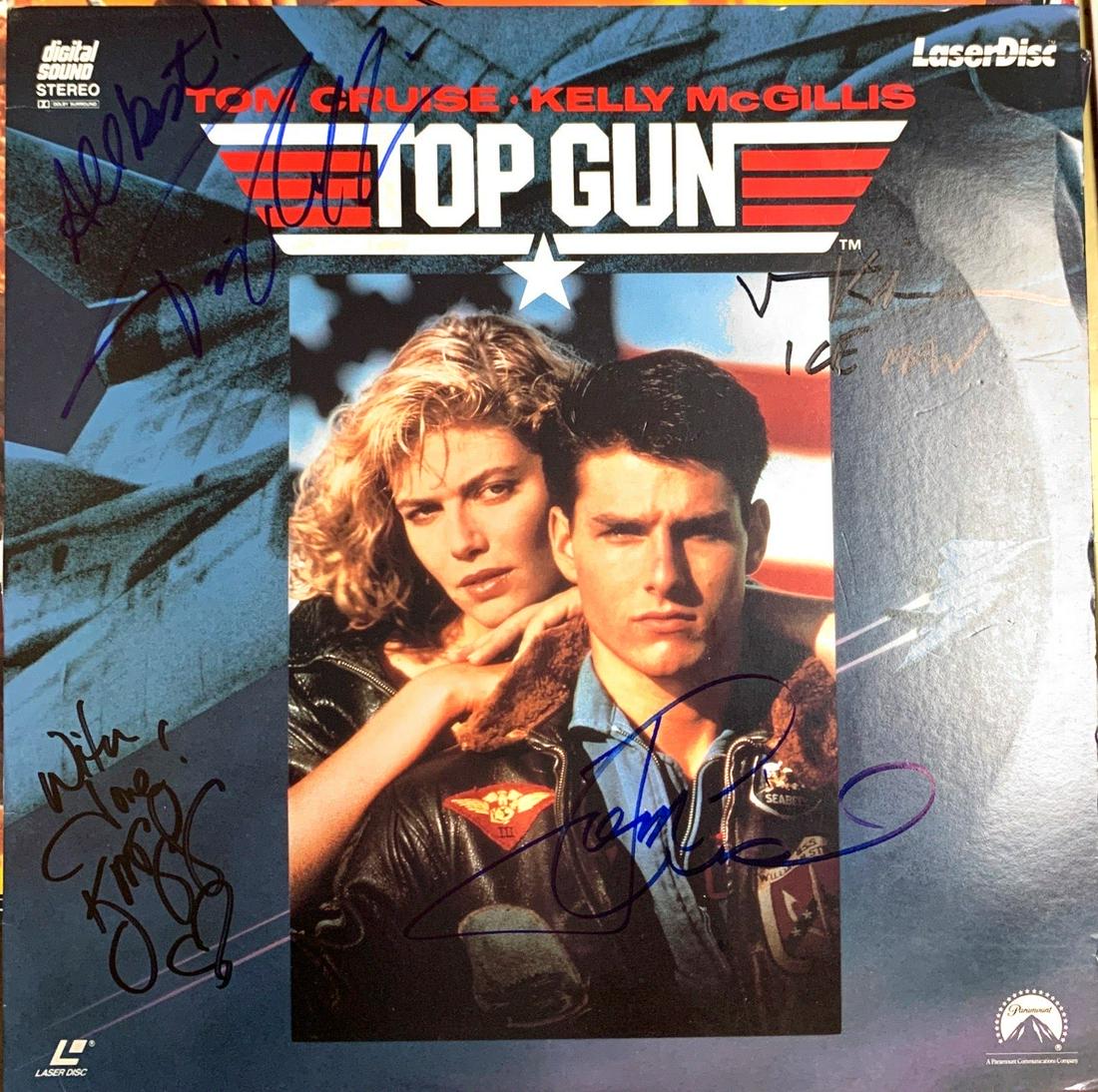 Autograph Top Gun Vinyl: Autograph Name(s): Tom Cruise, Kelly McGillis, Val Kilmer, Tom SkerrittProduct Condition: Vintage