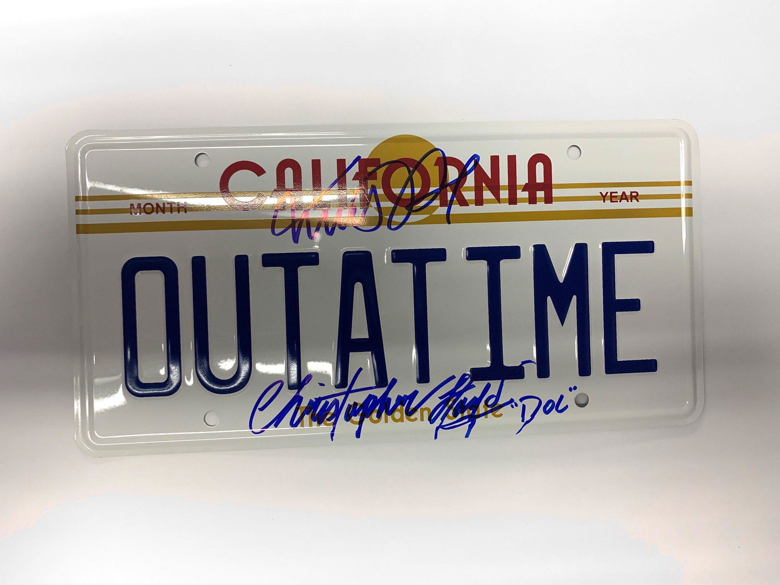 Autograph Back to Future Carplate (1 of 1)