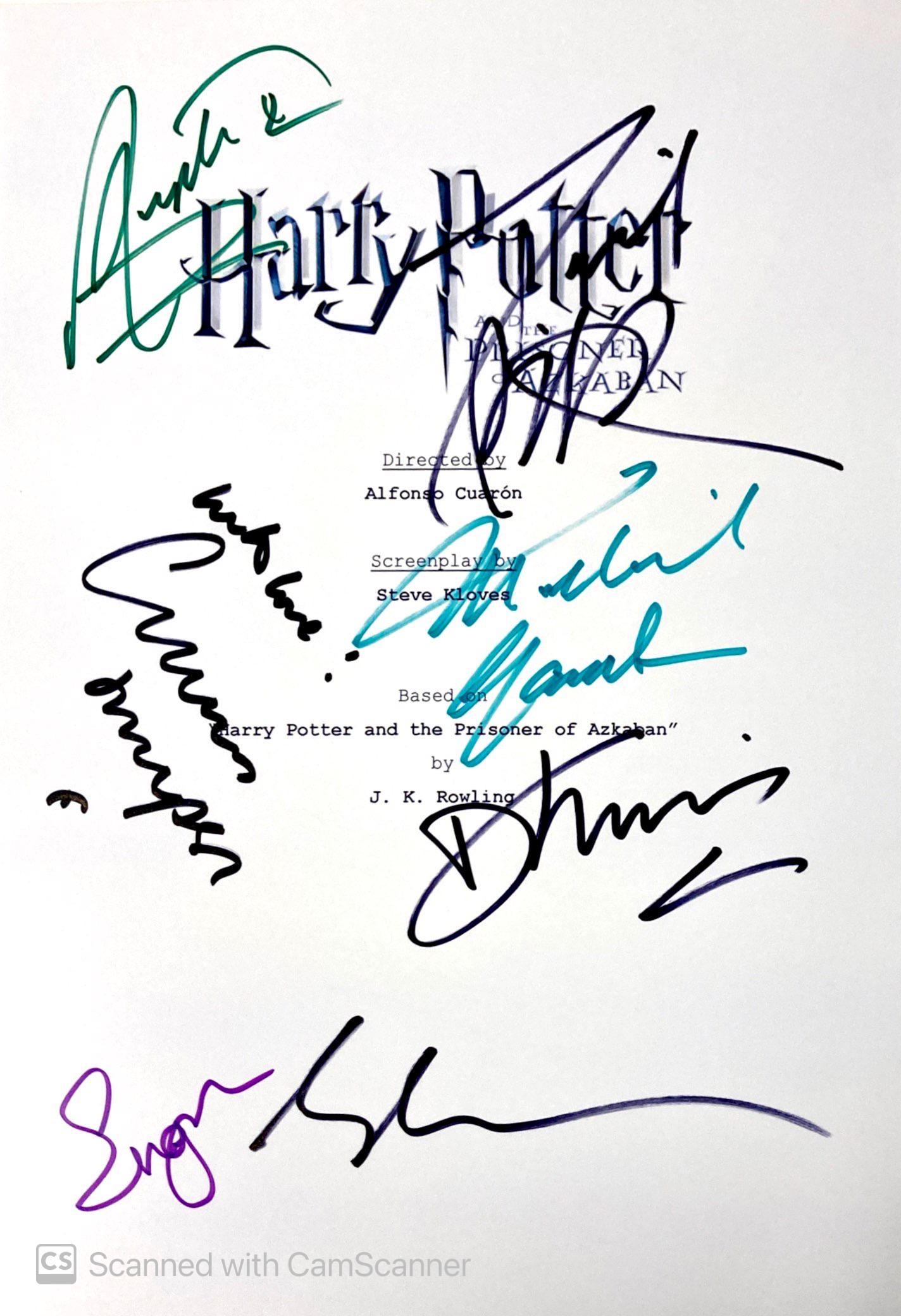 Autograph Signed Script Cover Harry Potter and the Prisoner of Azakaban (1 of 1)