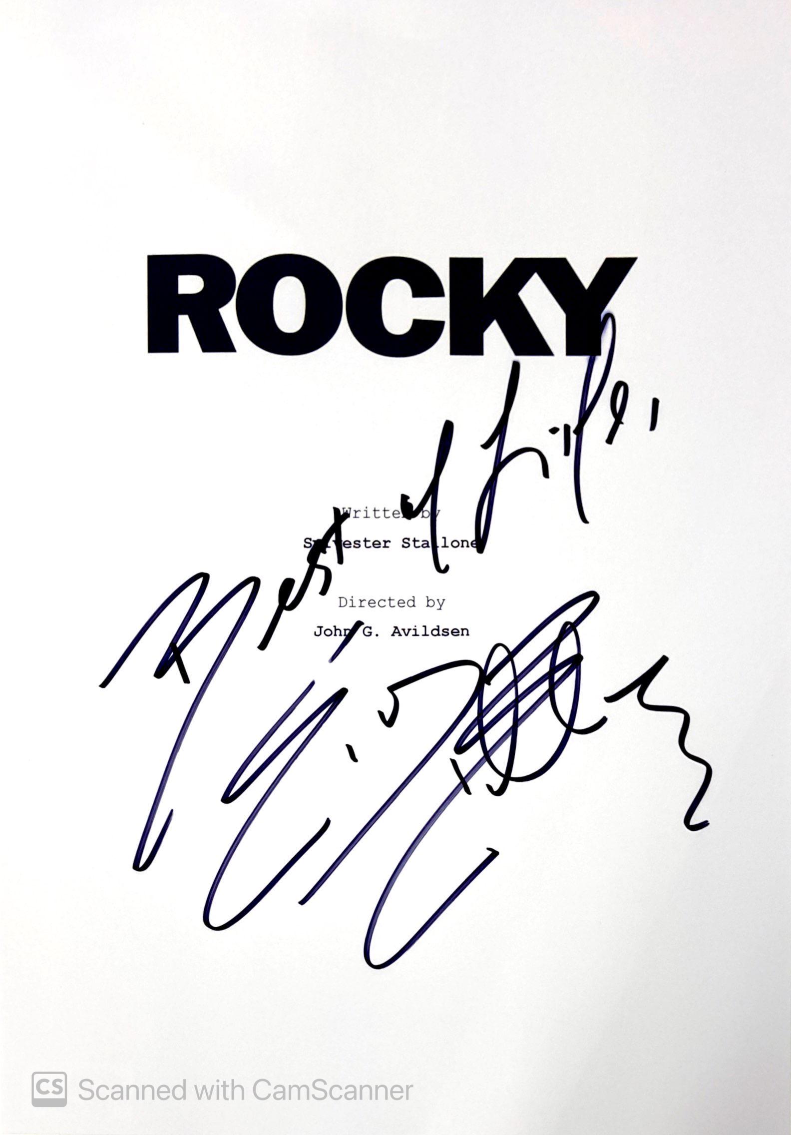 Autograph Signed Script Cover Rocky (1 of 1)