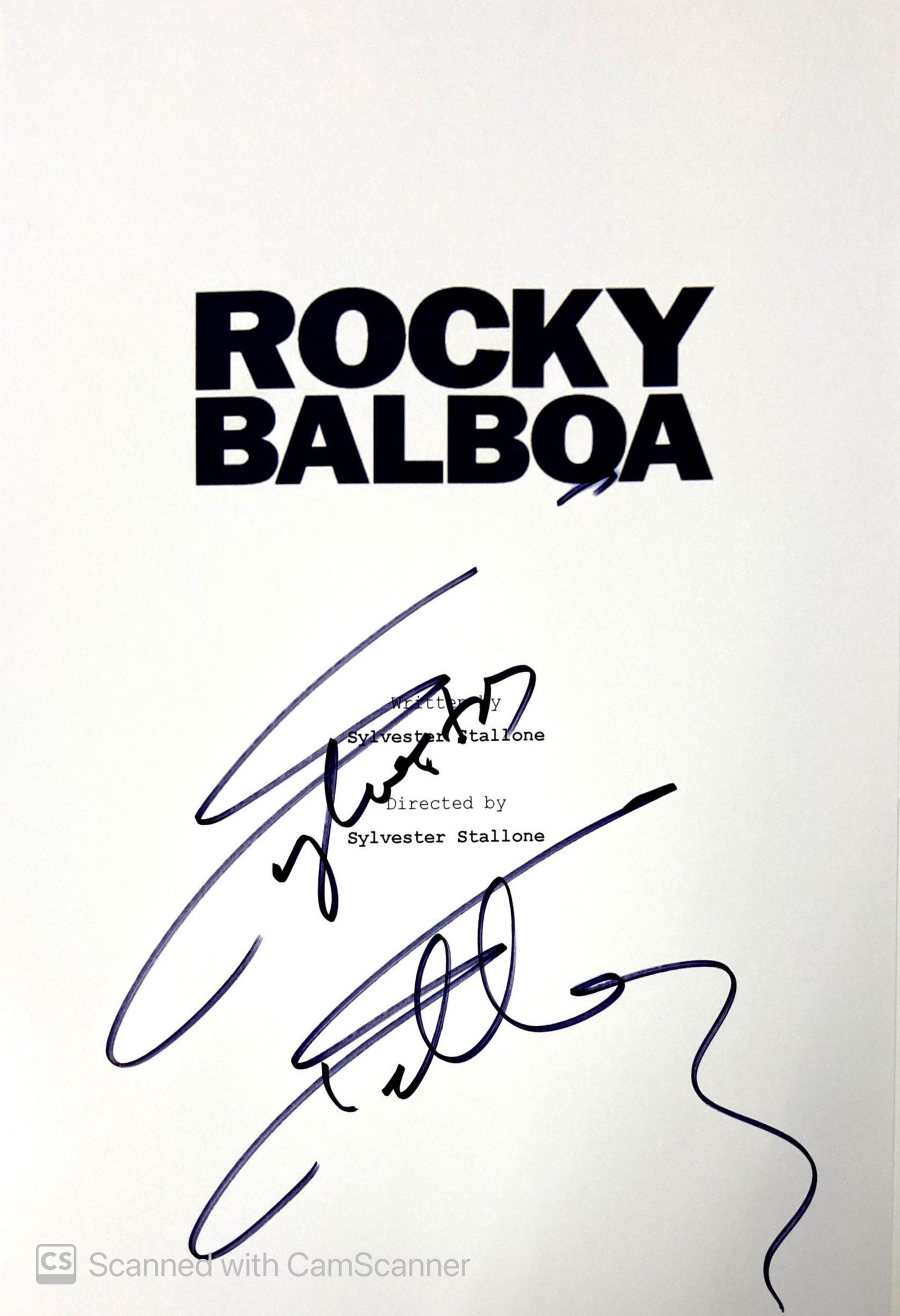 Autograph Signed Script Cover Rocky Balboa (1 of 1)