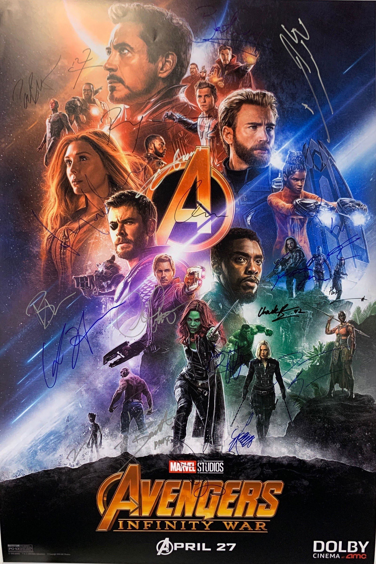 Autographed Avenger Infinity War Poster (1 of 1)