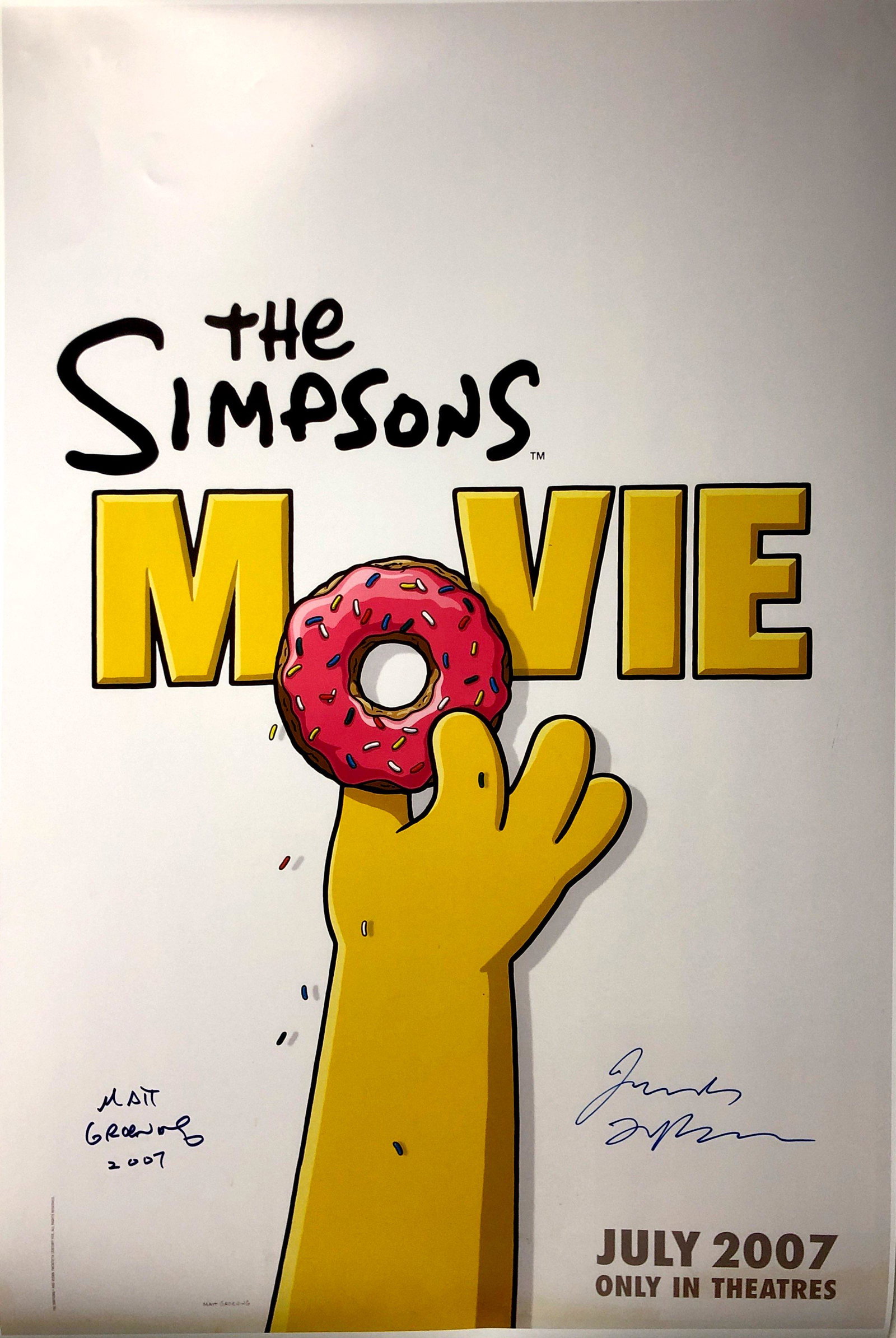 Autographed Simpsons Movie Poster (1 of 1)
