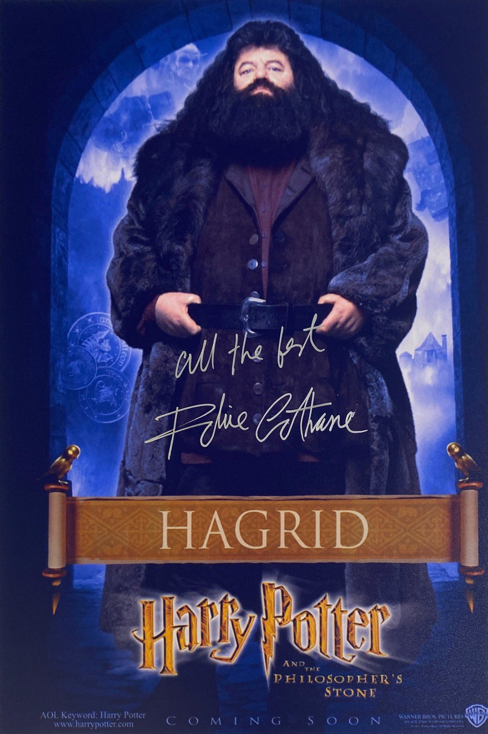 Autograph Signed Harry Potter Photo: Category: Autograph CollectiblesSize: 8 x 10'Autograph: Robbie Coltrane Excellent ConditionDetails are as shown in the photos