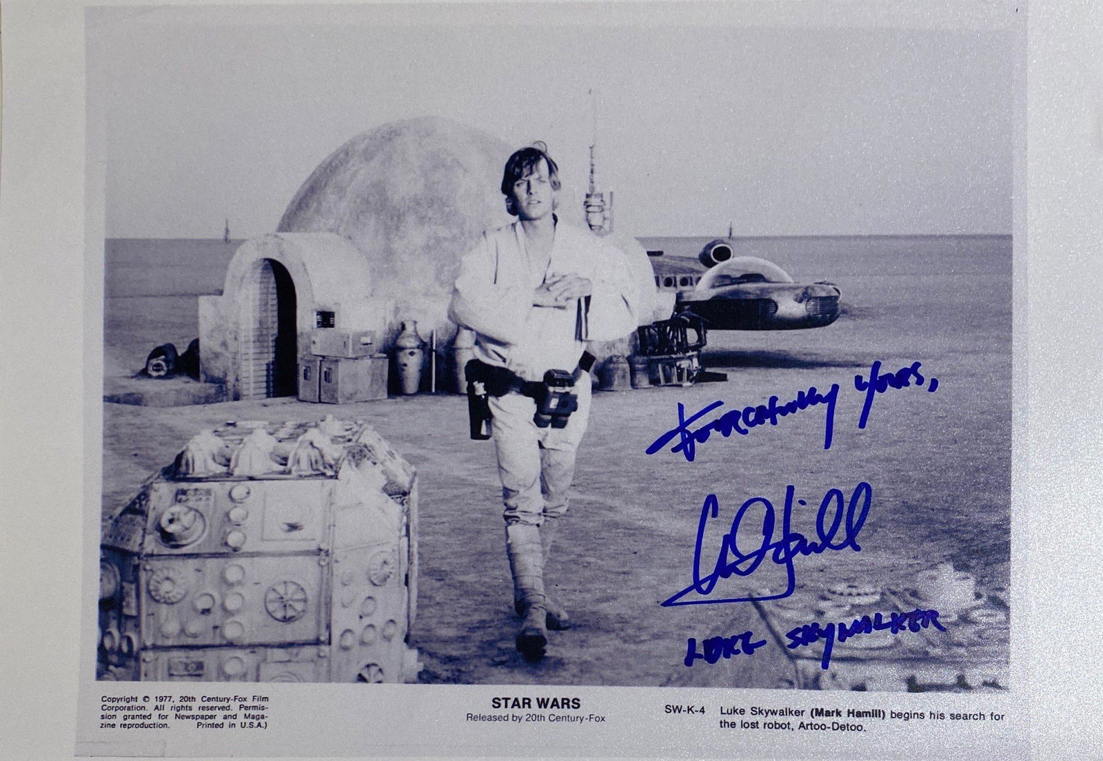 Autograph Signed  Star Wars Photo (1 of 1)