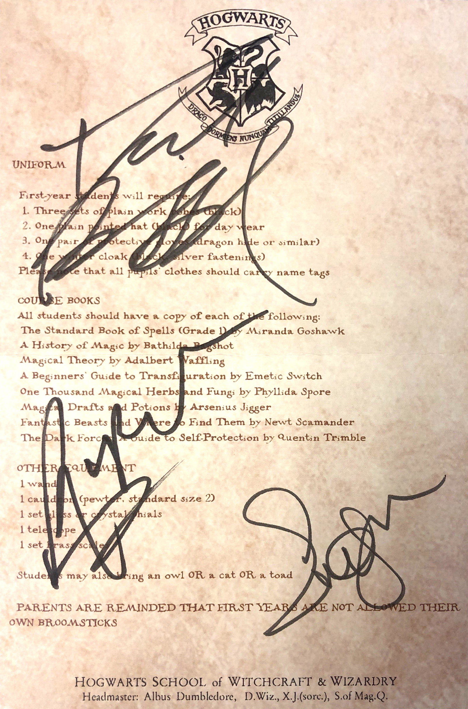 Autograph  Autograph Signed Harry Potter Prints (1 of 1)