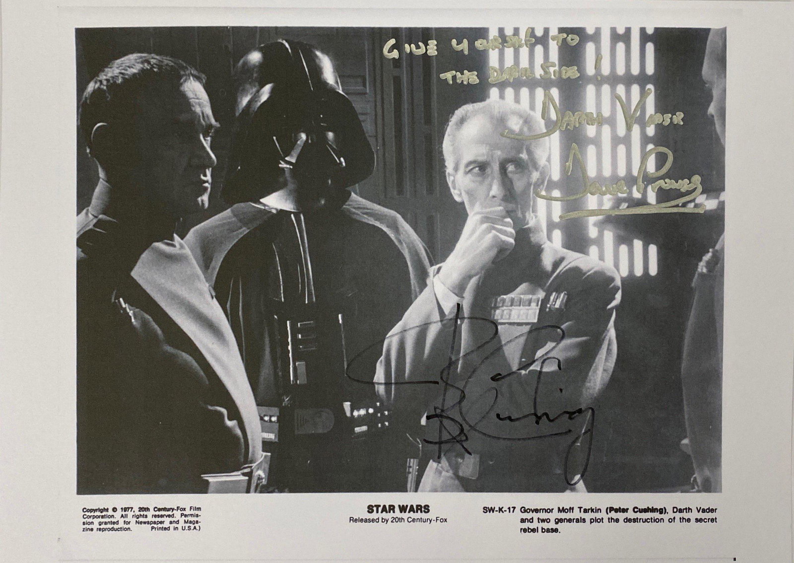 Autograph Signed Star Wars Press Kit Photo (1 of 1)