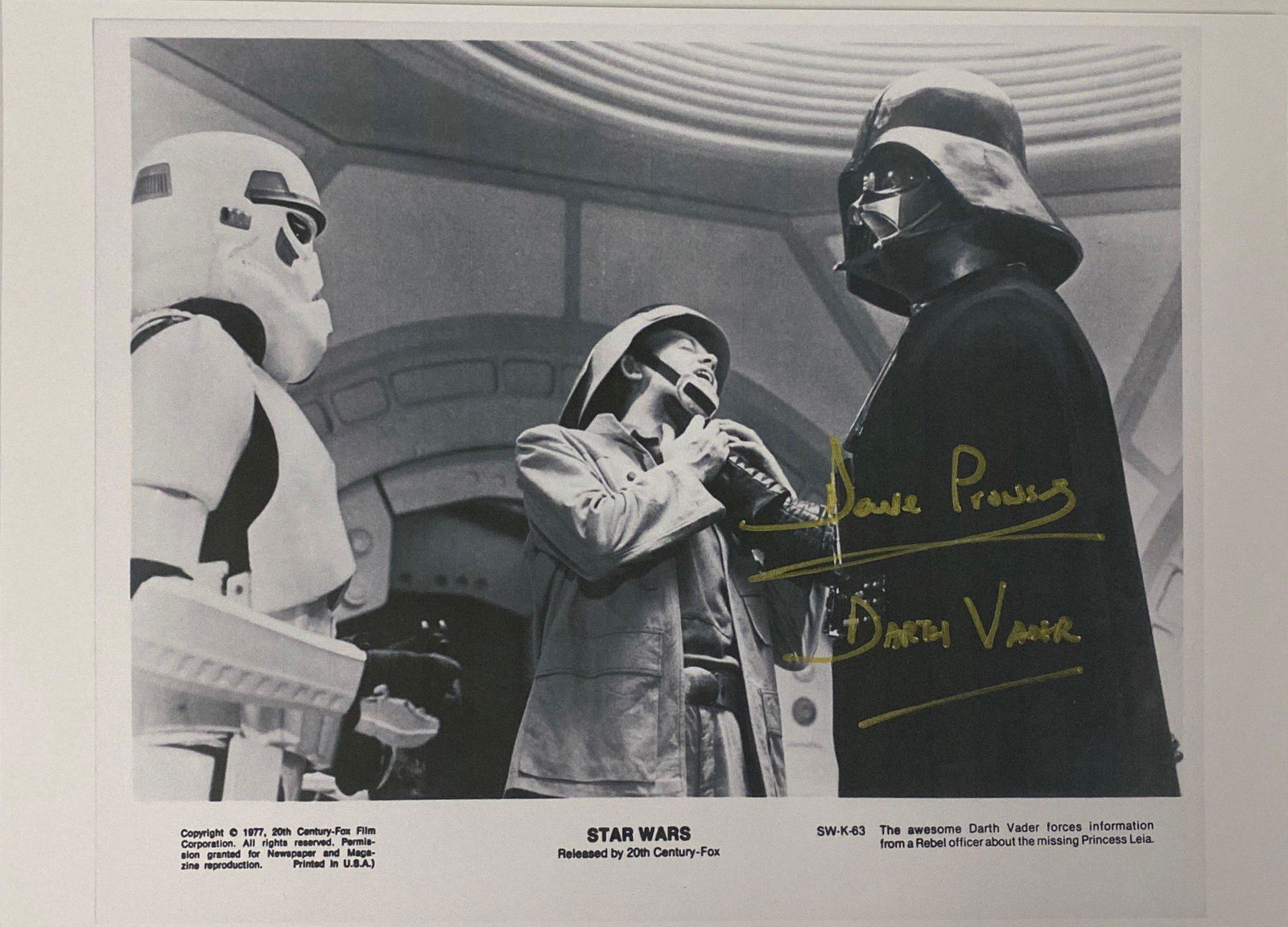Autograph Signed Star Wars Press Kit Photo (1 of 1)