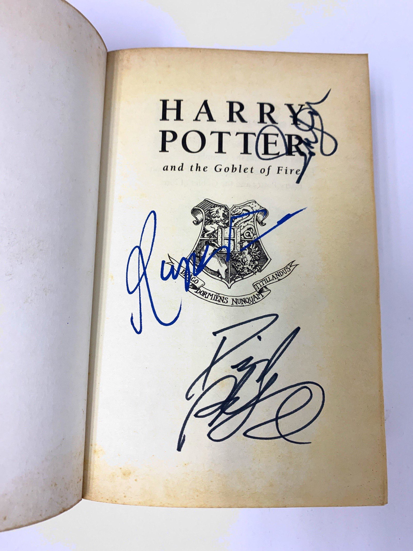 Autograph Signed Harry Potter Goblet Fire Book (1 of 4)