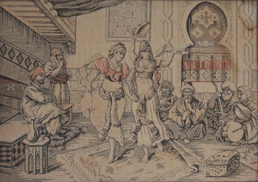Tapestry orientalist scene (1 of 6)