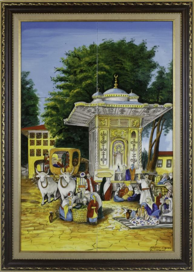 Painting on ceramic tiles by Zafer Karayel (1 of 4)