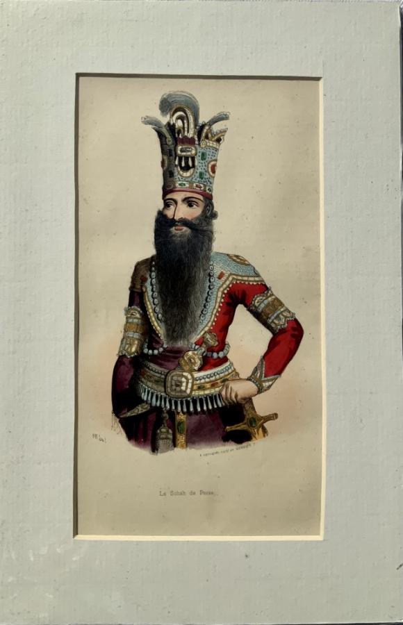 78 Ottoman, Persian, Asian, lithographs from 1843, hand-coloured and signed (1 of 17)