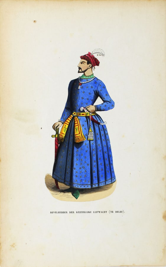 10 Ottoman, Persian, Asian, lithographs from 1843 AD, hand-coloured (1 of 10)