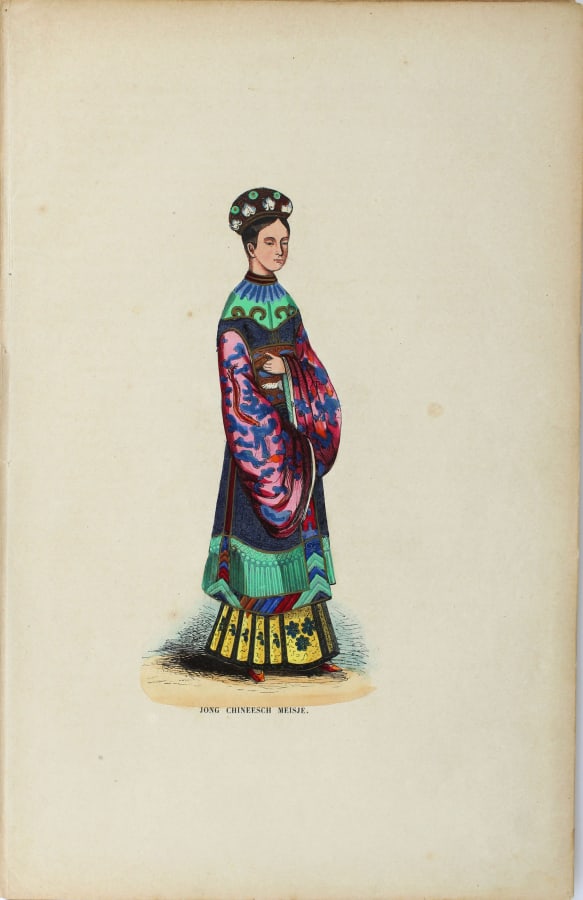 9  Ottoman, Persian, Asian, lithographs from 1843 AD, hand-coloured (1 of 9)