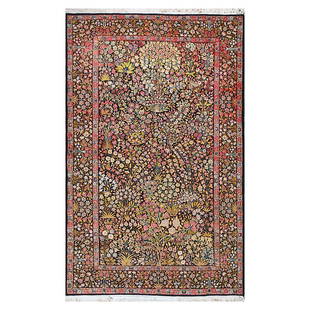 A Kerman Lavar Carpet: An early 20th century antique Kerman Lavar carpet (Persia) wool on cotton. Circa 1910. Approx. 240x144cm 