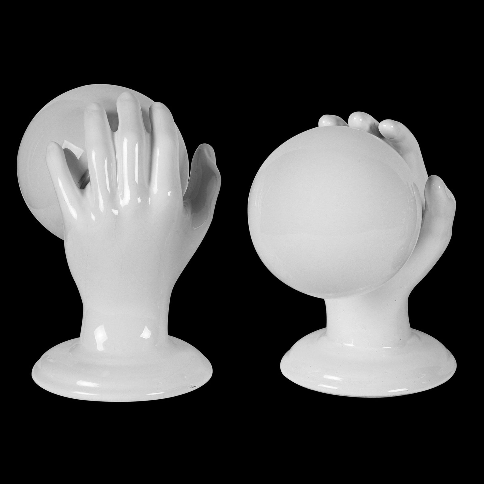 A 1970s decorative ceramic table lamps, set of two. (1 of 3)