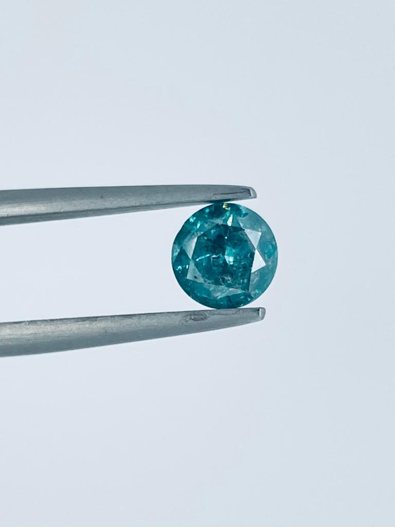 1 DIAMOND COLOR ENHANCED 1 CT F. INTENSE BLUE - I2 - SHAPE BRILLANT - CERT NONE - C20108-43 (1 of 2)