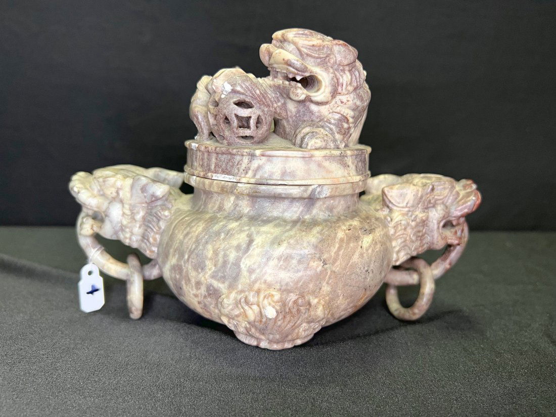 Chinese Soapstone Dragon Incenser (1 of 10)