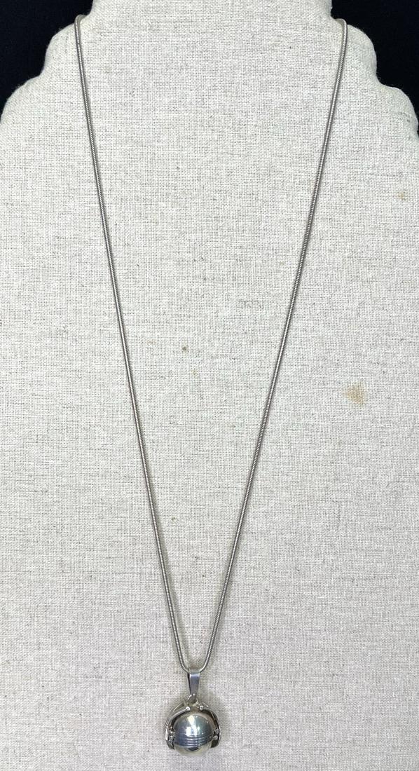 Vintage Taxco Sterling Silver 6 Photo Ball Locket- Signed (1 of 7)