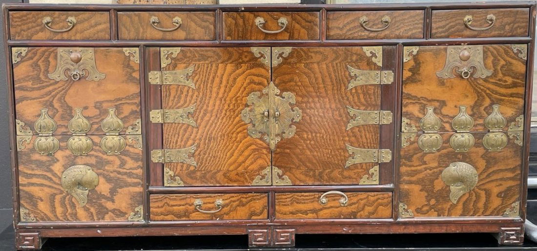 Early 20th. Century Korean Tansu Cabinet (1 of 9)
