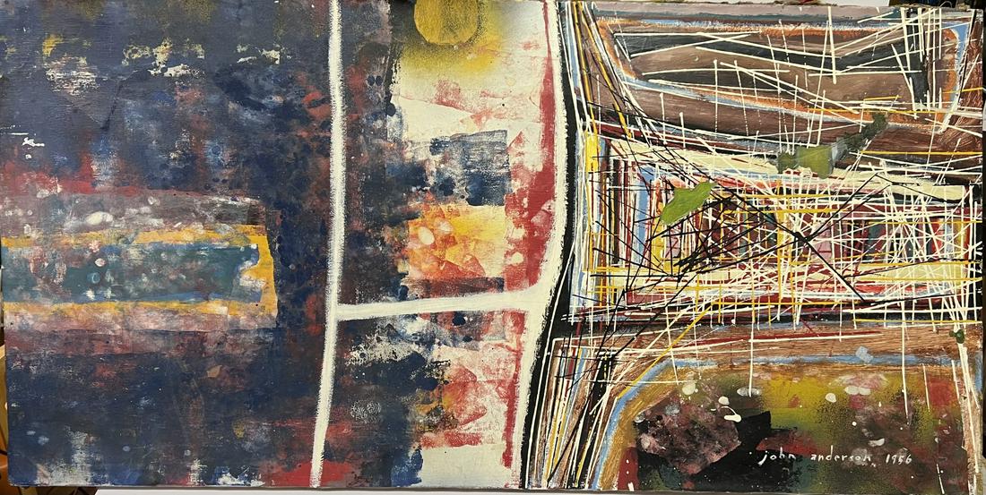 JOHN ANDERSON (1923-1971)~ 1956 Mod Abstract Painting (1 of 4)