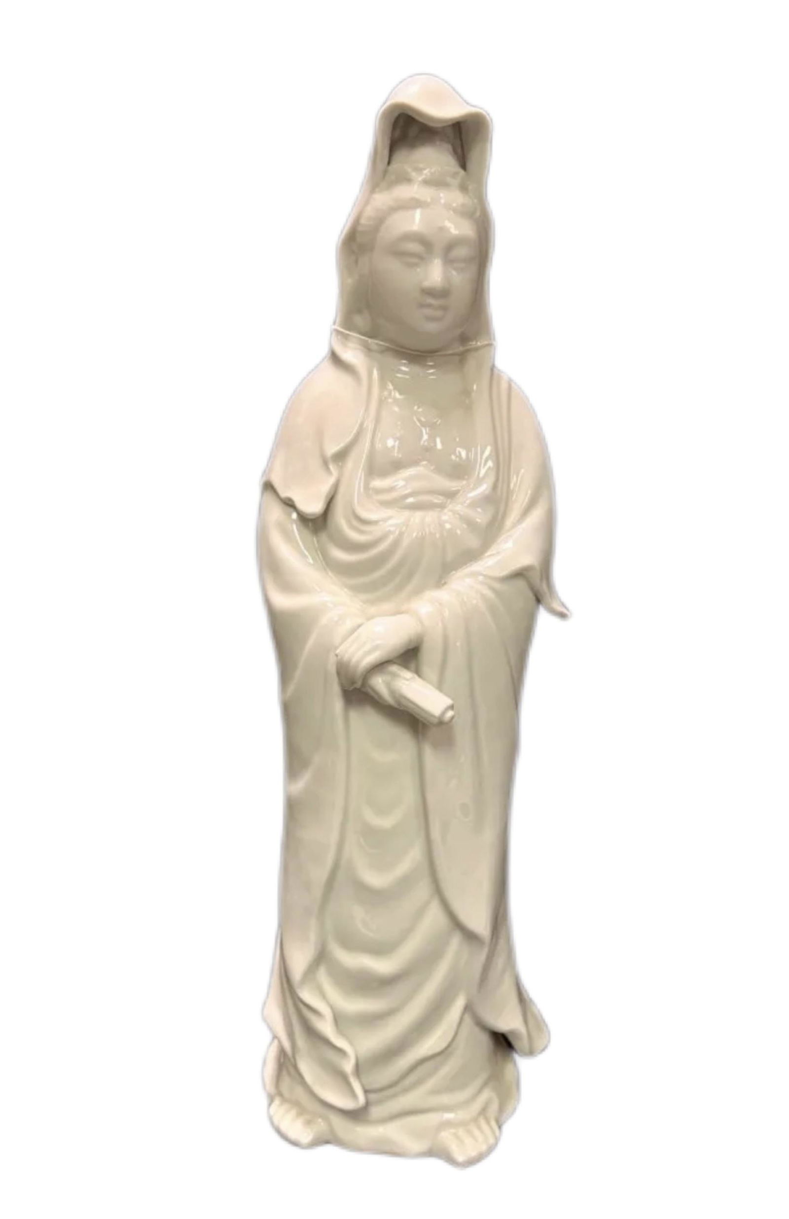 Japanese Blanc de Chine Kannon Statue - Early 1900s (1 of 4)
