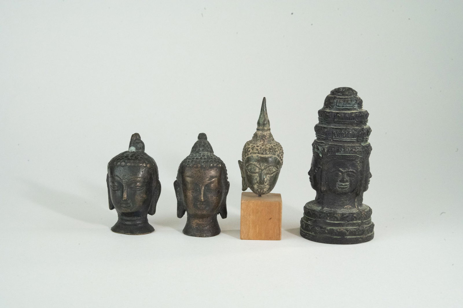 Thai Head of Buddha Collection & Bust of Brahma with 4 faces (1 of 4)
