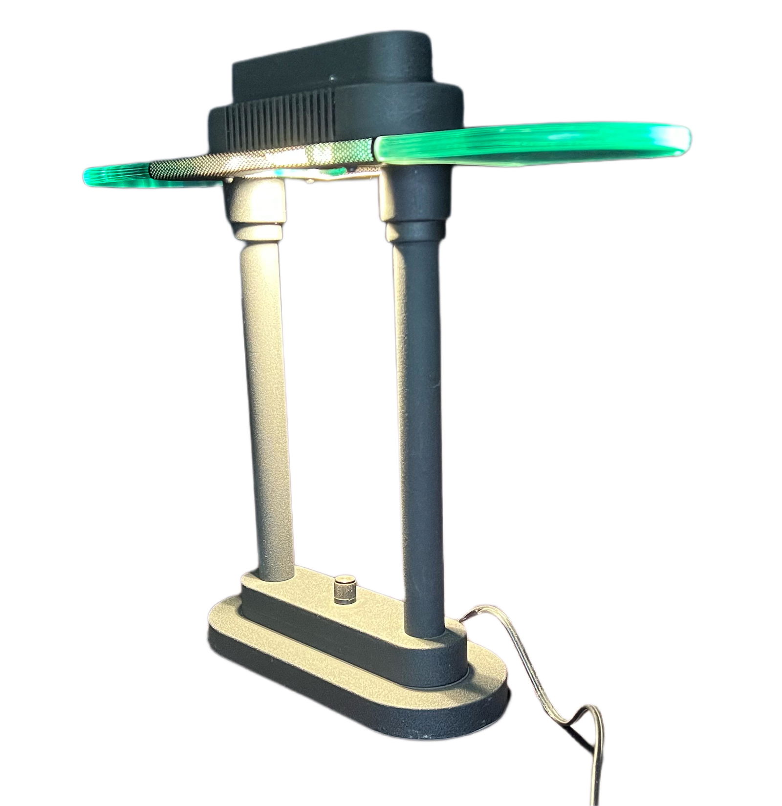 Post-Modern~ Robert Sonneman Bankers Lamp: Post-Modern~ Robert Sonneman Bankers Lamp. Measures approx. 15" Tall X 17 1/2" Long X 4 1/2" Wide.