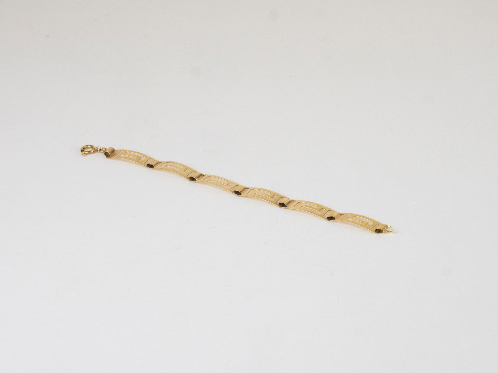 Vintage 21K Yellow Gold~ Greek Key Pattern Bracelet (1 of 2)