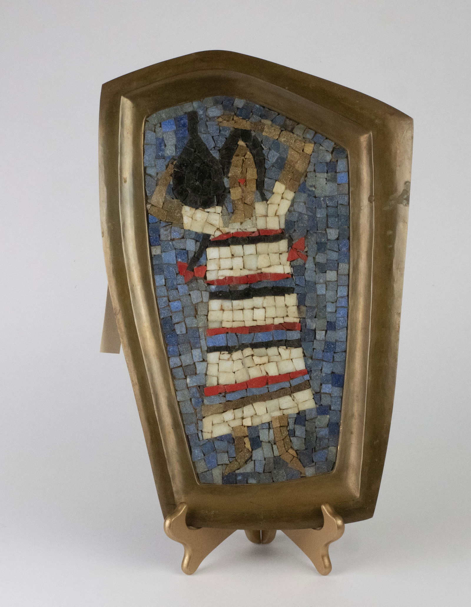 Salvador Teran Hand-hammered Mosaic Tile Tray (1 of 2)