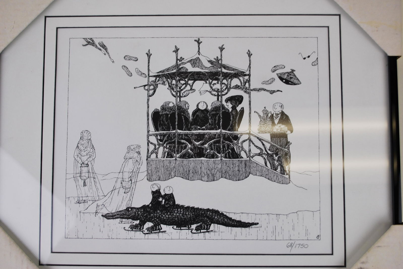 Edward Gorey ~ Winter Scene Lithograph (1 of 6)