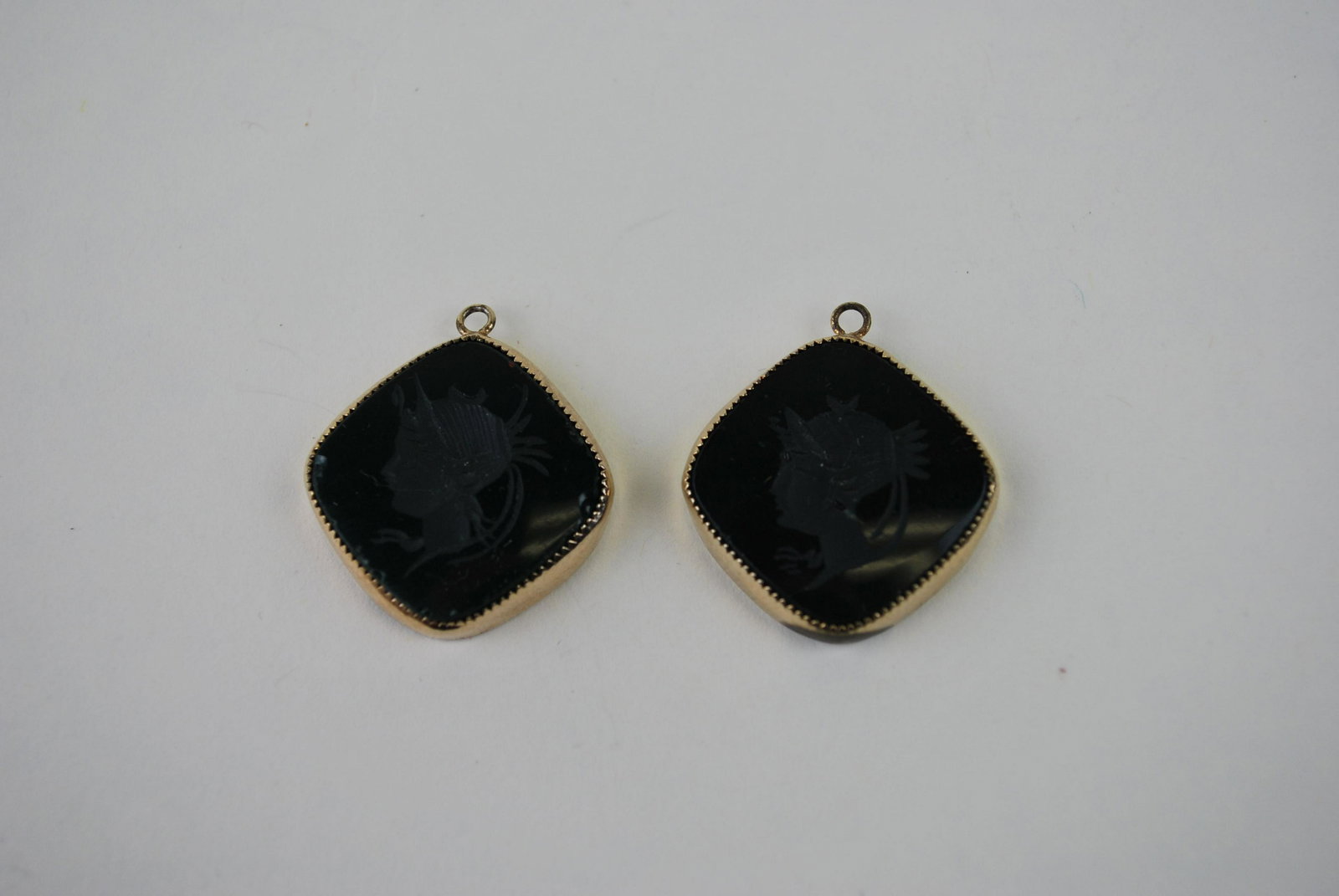 Antique Victorian Bloodstone Intaglio fob~ Set of 2 (1 of 2)