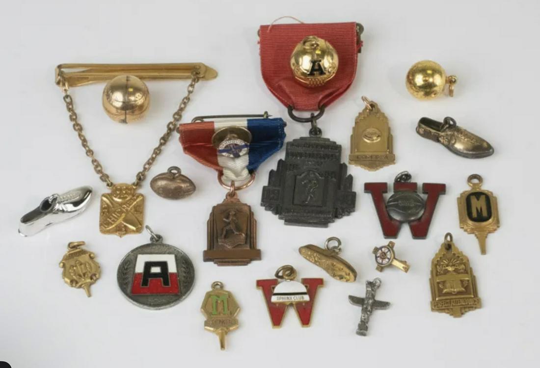 Vintage Collection of Lapel & Pin-back Pins~ University of Wisconsin & High School (1 of 2)
