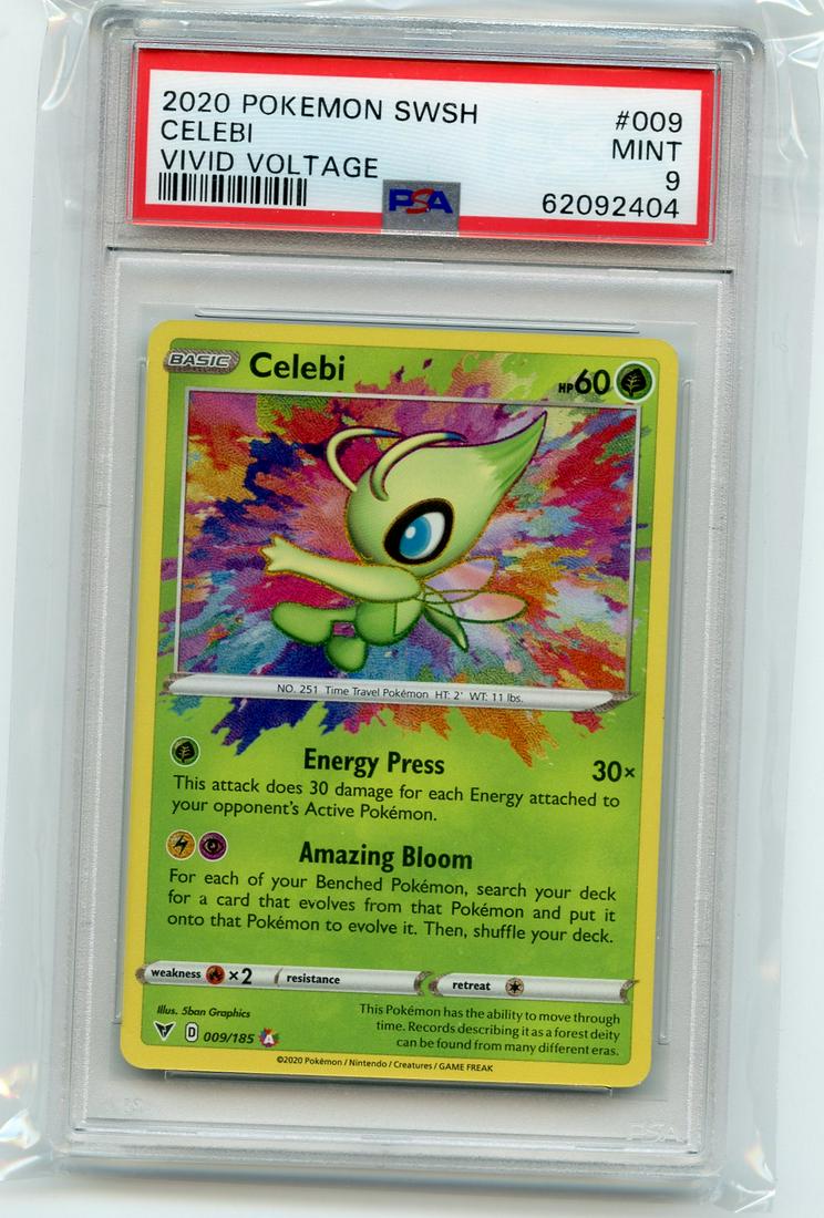 2020 Pokemon Swsh Celebi #009 Vivid Voltage PSA 9 (1 of 2)