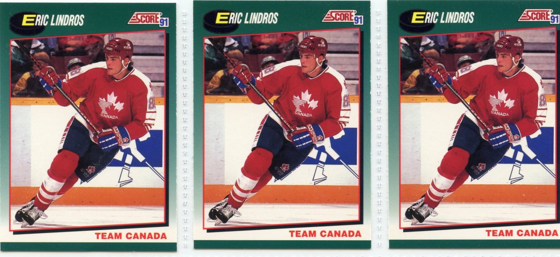 3 1991 Score Eric Lindros Team Canada #88T (1 of 2)