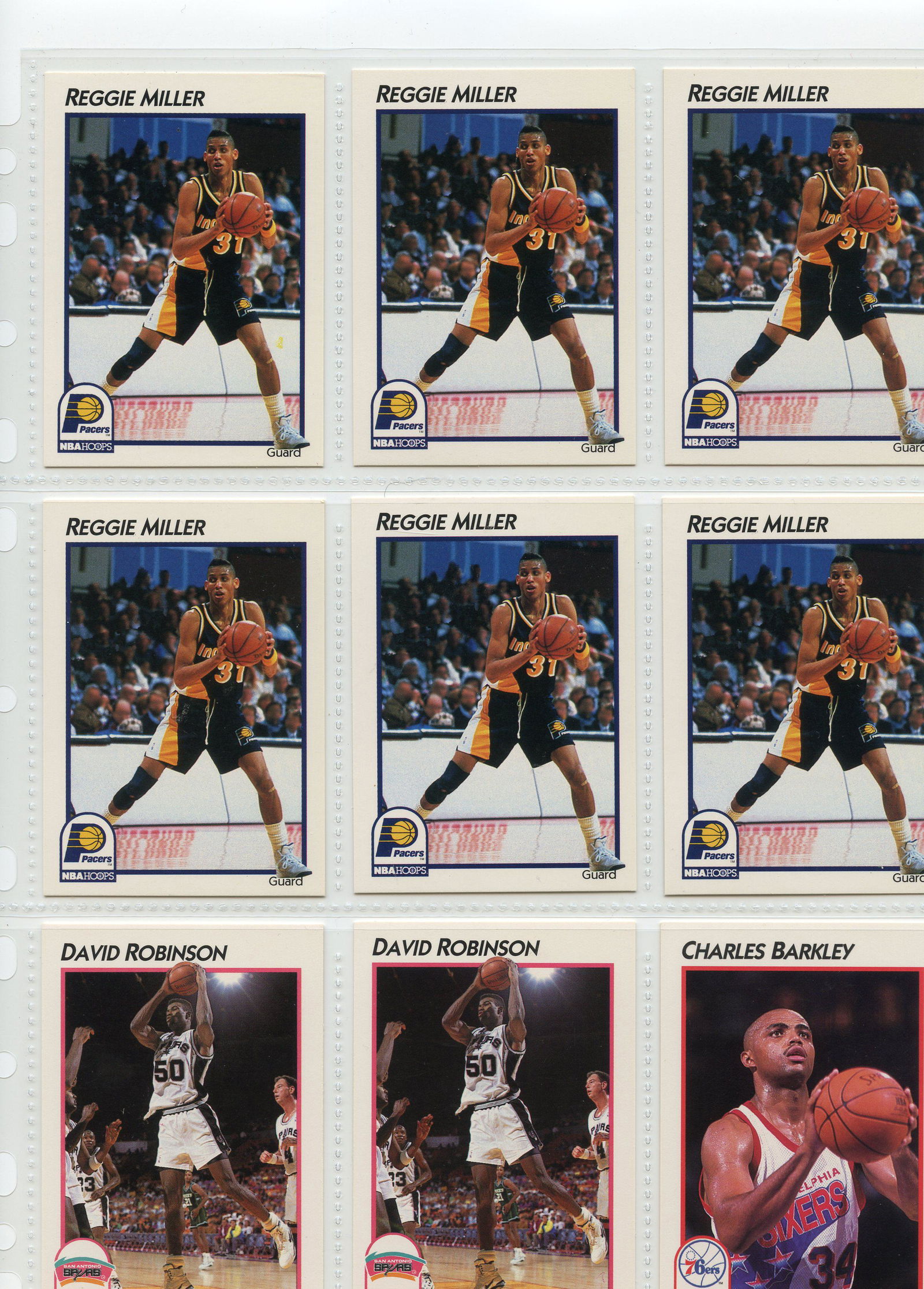1991 NBA Hoops-Reggie Miller, David Robinson, Chalres Barkley, Hekeem Olajuwon, Isiah Thomas,: 1991 NBA Hoops-Reggie Miller, David Robinson, Chalres Barkley, Hekeem Olajuwon, Isiah Thomas, Scottie Pippen