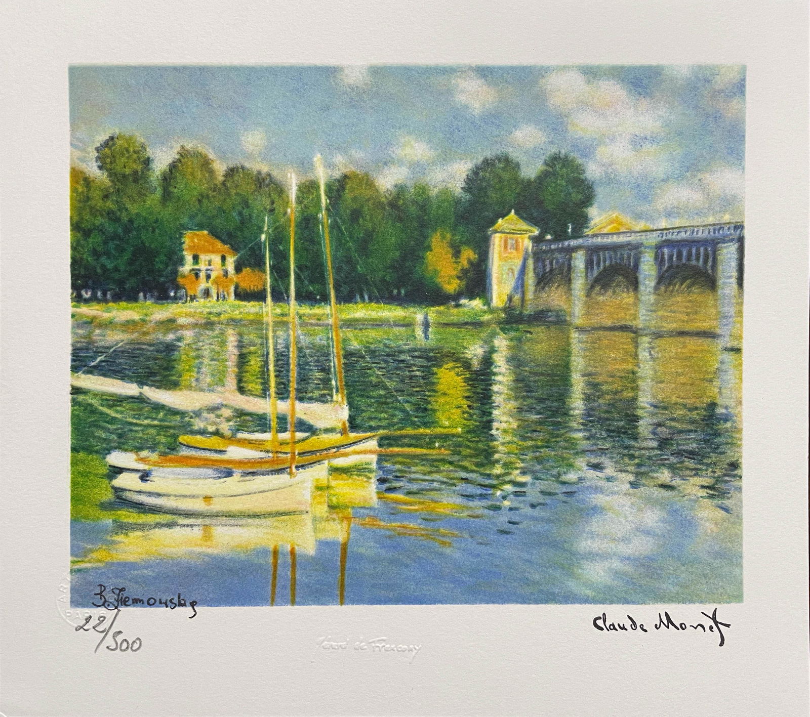 Claude Monet 1840-1926, The Bridge At Argenteuil, Lithograph (1 of 4)