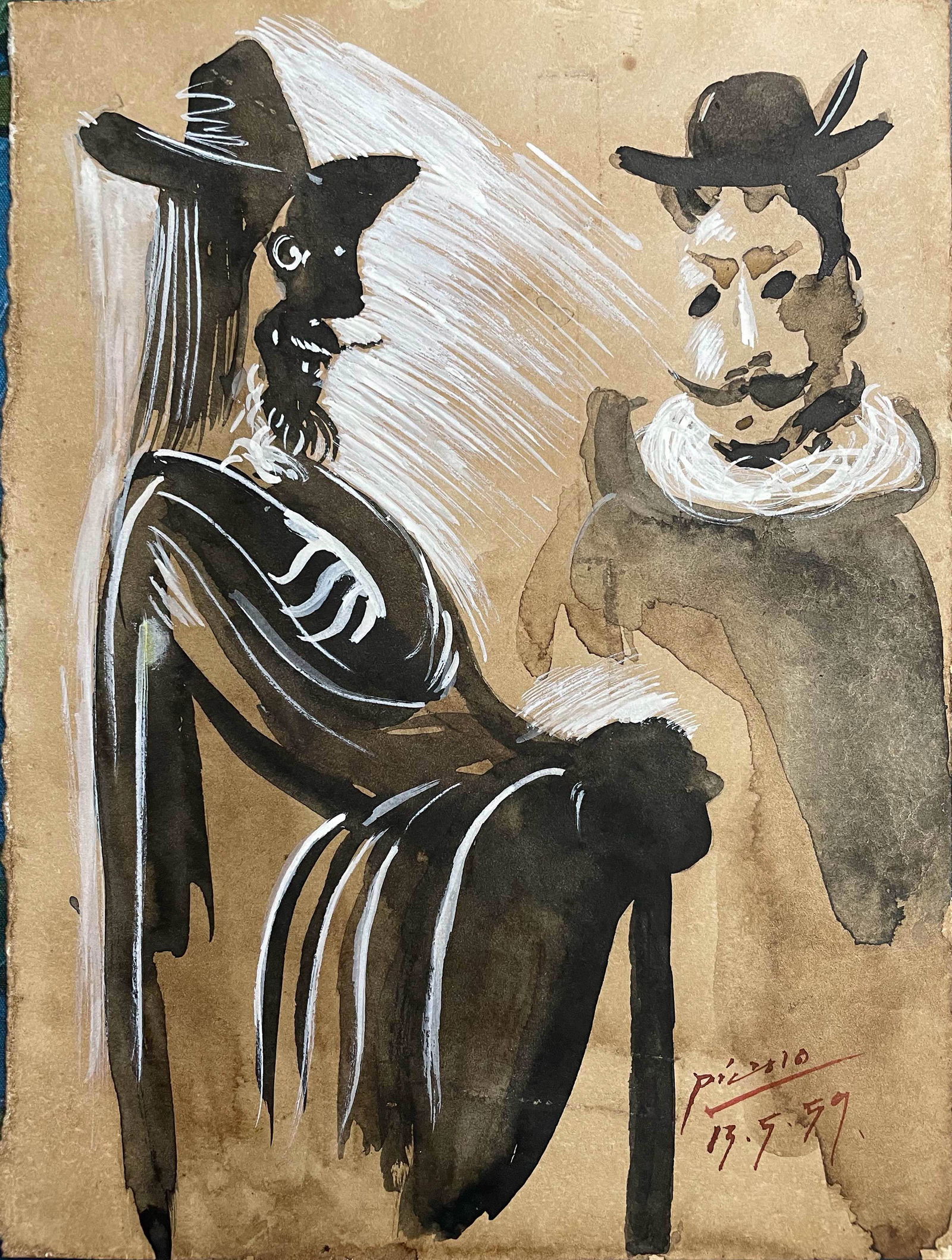 Pablo Picasso 1881-1973, Ink Drawing (1 of 3)