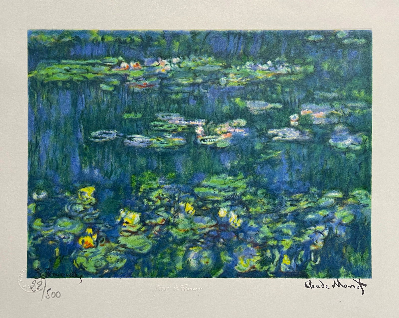 Claude Monet 1840-1926, Water Lily Pond, Lithograph (1 of 4)