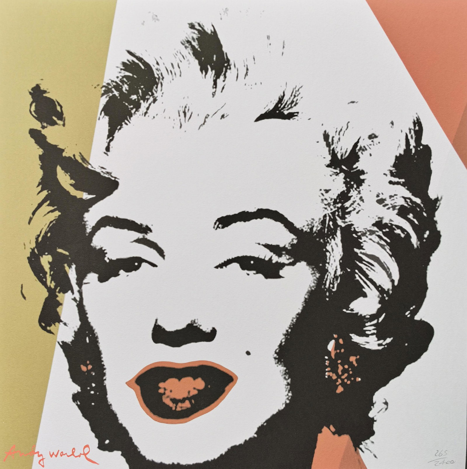 Andy Warhol 1928-1987, Marilyn Monroe, lithograph: Andy Warhol 1928-1987, Marilyn Monroe, lithograph Size: 24 by 24 in. (60 by 60 cm.) All measurements are approximate. Period: 1986 Number of Edition: 265/2400 Signed: Inscribed on the plate Publicatio